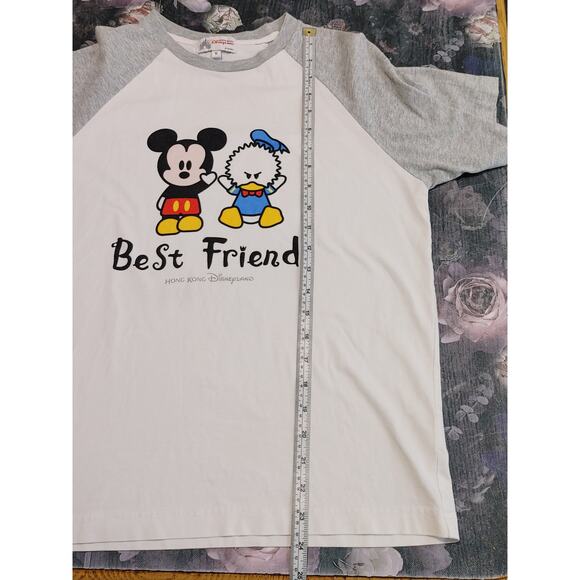 Disney Mickey Mouse Donald Duck Best Friends T-Shirt White Gray Womens Size M - Picture 5 of 5